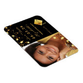 日付写真卒業パーティー2022ブラックを保存 マグネット (右側)