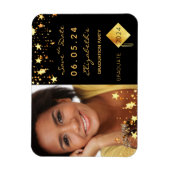 日付写真卒業パーティー2022ブラックを保存 マグネット (縦)