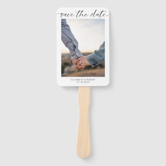 日付写真QRコードミニマルスクリプトの保存 ハンドファン (正面)