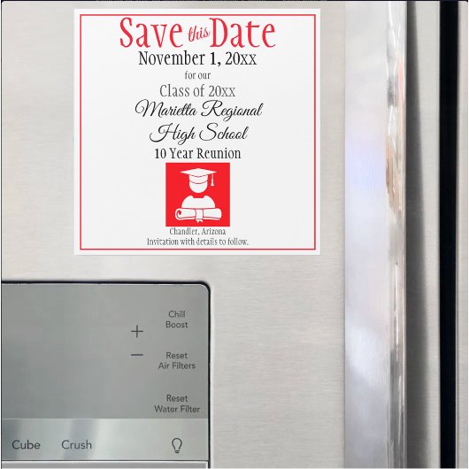 日付区分懇親会赤黒磁石を保存