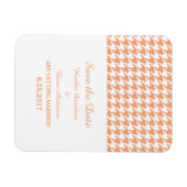日付千鳥格子のマグネットの保存（オレンジ） マグネット (横)