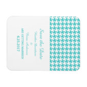 日付千鳥格子のマグネットの保存、ターコイズ マグネット (横)