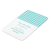 日付千鳥格子のマグネットの保存、ターコイズ マグネット (左側)