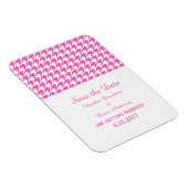 日付千鳥格子のマグネットを保存する（ピンク） マグネット (右側)