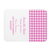 日付千鳥格子のマグネットを保存する（ピンク） マグネット (横)