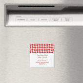 日付千鳥格子のマグネットを赤で保存 マグネット (インサイチュ (食洗機))