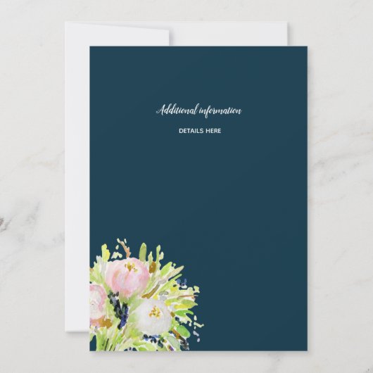 日付図解入りの、写真付きのの保存に関するスケジュール 招待状 (裏面)