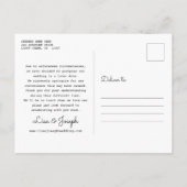 日付変更のお知らせ カラフルな写真付き 案内ポストカード (裏面)