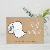 日付変更のお知らせ - 延期・中止のイベント用 - ラスティック 招待状 (スタンド正面)