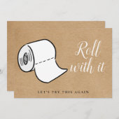 日付変更のお知らせ - 延期・中止のイベント用 - ラスティック 招待状 (正面/裏面)