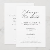 日付変更のお知らせ 招待状 (正面/裏面)