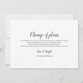 日付変更 ウェディング フォト 延期 イベント 招待状 (裏面)