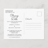 日付変更 カレンダー ゴールド ラブ ハート フォト ポストカード (裏面)