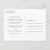 日付変更 ユーカリ ウェディング アップデート 案内ポストカード (裏面)