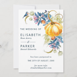 日付変更 秋の結婚式 案内状