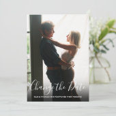 日付変更 結婚延期 ウェディング スクリプト フォト 招待状 (スタンド正面)