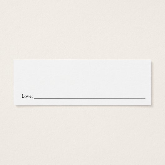 日付夜アイディアブライダルシャワーカード (裏面)