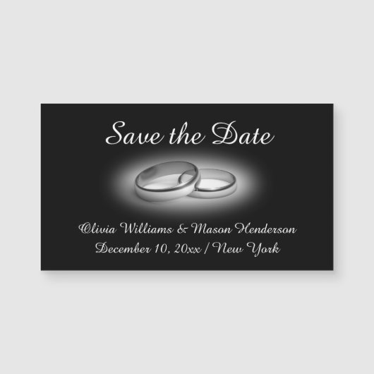 日付手頃マグネットを黒で保存 (正面)