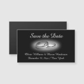 日付手頃マグネットを黒で保存 (正面/裏面)