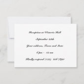 日付披露宴収集応答カードの保存 出欠カード (裏面)