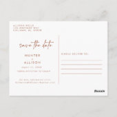 日付招待状はがきを保存 ポストカード (裏面)