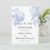 日付招待状を青あじさいで保存 招待状 (スタンド正面)