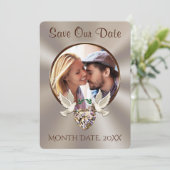 日付招待状をPHOTOで保存、カスタマイズ可能 招待状 (スタンド正面)