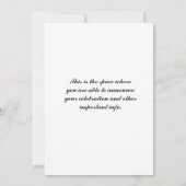 日付招待状カードの保存 招待状 (裏面)