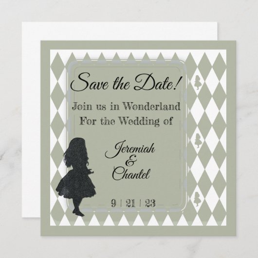 日付救ヴィンテージクラフト素朴アリス 案内状 (正面/裏面)