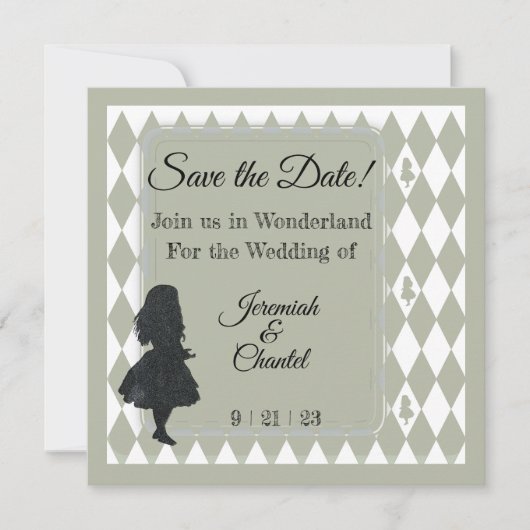 日付救ヴィンテージクラフト素朴アリス 案内状 (正面)