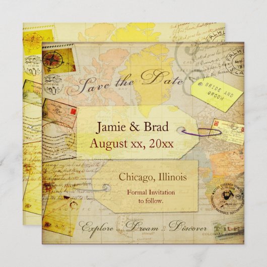 日付旅行シャワーのテーマを救って下さい セーブザデート (正面/裏面)