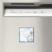 日付時計ポケータッチデザインの保存 マグネット (インサイチュ (食洗機))