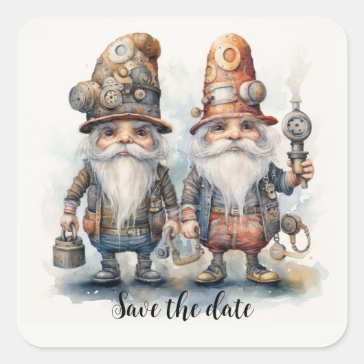 日付格言をランタンとツールで保存 スクエアシール (正面)