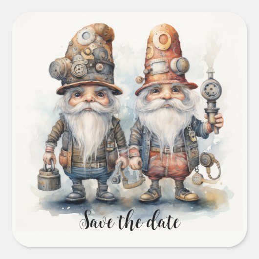 日付格言をランタンとツールで保存 スクエアシール (正面)