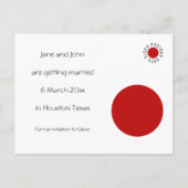 日付水玉模様はがきテンプレートの保存 案内ポストカード (裏面)