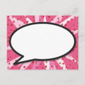 日付漫画ブックKAPOWピンクモダンおもしろいの保存 案内ポストカード (裏面)