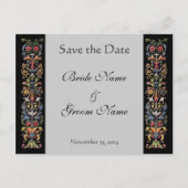 日付照明付きグレーのポストカーカスタムドの保存 案内ポストカード (正面)