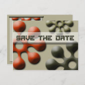 日付特別イベント通知招待状の保存 案内ポストカード (正面/裏面)