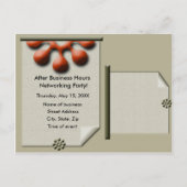 日付特別イベント通知招待状の保存 案内ポストカード (裏面)