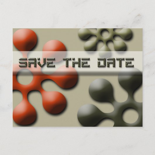 日付特別イベント通知招待状の保存 案内ポストカード (正面)