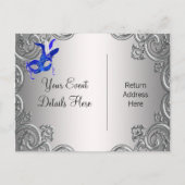 日付王室のを保存するBlue Masquerade 案内ポストカード (裏面)