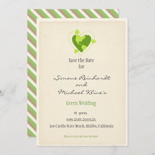 日付環境にやさしを保存 セーブザデート (正面/裏面)