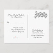 日付白黒バルーンを保存2 案内ポストカード (裏面)