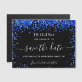 日付磁石を保王室の存する甘い16ブラックブルー (正面/裏面)