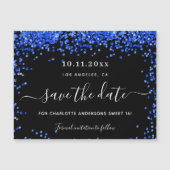 日付磁石を保王室の存する甘い16ブラックブルー (正面)