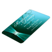 日付磁石を除いた美しい花色 |ティール（緑がかった色） マグネット (左側)