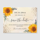 日付磁結婚石を保存するひまわりユーカリ (正面)