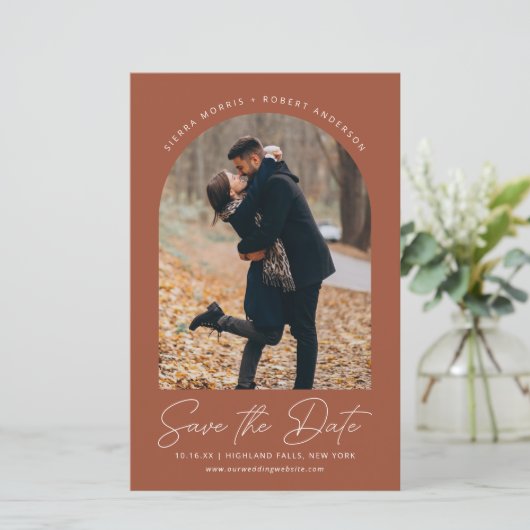 日付秋の結婚式のアーチのモダン保存 (スタンド正面)