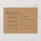 日付素朴の保存/クラフト紙日付の保存 案内ポストカード (裏面)