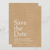 日付素朴の定義をミニマルに保存 招待状 (正面/裏面)